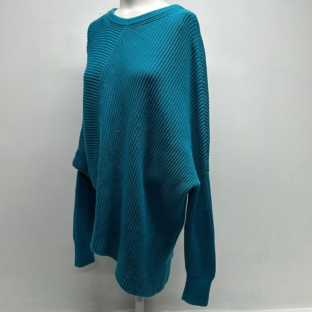 Free People Teal Crew Neck Sweater - Picture 7 of 9